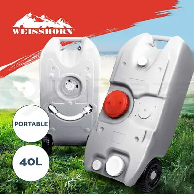 Weisshorn 40L Portable Wheel Water Tanks Tank Camping Motorhome Caravan Storage • $87.95