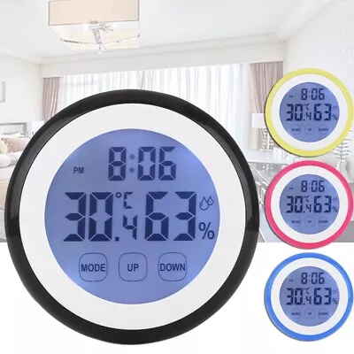 Time Digital Temperature Humidity Function Wall For Bedroom High Quality Useful • $13.69