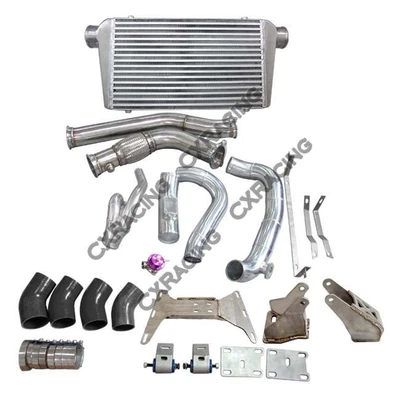 $1671.05 • Buy CXRacing Turbo Intercooler Kit R154 Trans Mount For BMW E46 2JZ-GTE 2JZGTE Black
