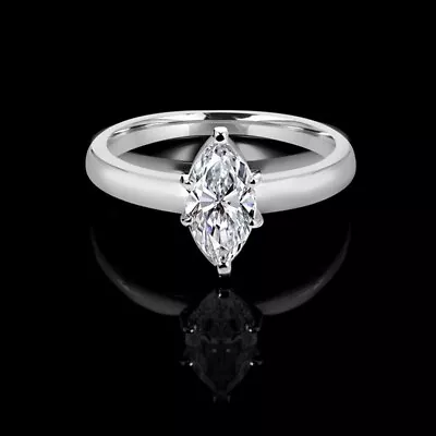 2.60 Ct Lab Grown Marquise Diamond Engagement Wedding Ring 14k White Gold Over • $159