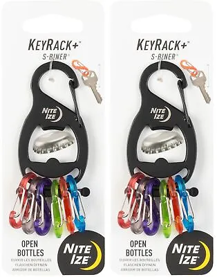 Nite Ize KeyRack+ W/ Plastic Mini S-Biners - Black (2-Pack) • $14.80