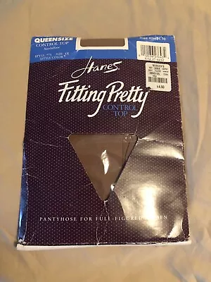 Plus Sz4X Vintage HANES Fitting Pretty Control Top Pantyhose In Sandalfoot/Nude • $20