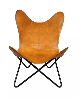 Relaxing Chair-Handmade Genuine Leather RELAXING CHAIR For Office &HomePL2-1.31 • $248.62