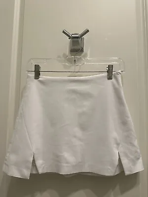 Zara White Mini Skirt Skort With Slits Women TRF Size Small • $19.99