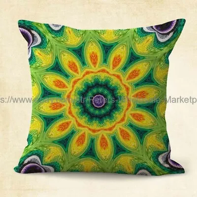 Traditional Huichol Mexican Art Cushion Cover  Throw Pillow Case For Bed • $14.99