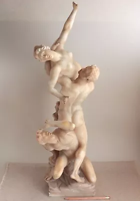 Antique Alabaster Rape Of The Sabines After Giambologna 27  Sculpture Marble Vtg • $1800