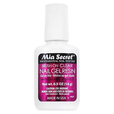 MIA SECRET NAIL GEL BRUSH ON RESIN - CLEAR 0.5 Oz (14g) • $8.99