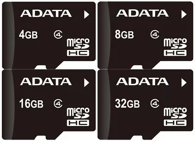 ADATA MICRO SD CARD 4GB 8GB 16GB 32GB 64GB With Adapter Class 4 • $8.99