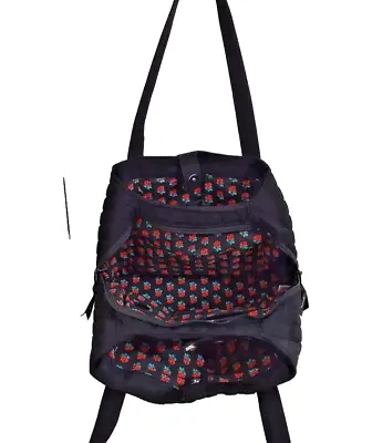 Vera Bradley Black Quilted Tri-compartment Shoulder Bag • $30