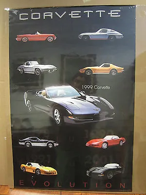 Vintage Corvette Evolution Poster Car Garage Man Cave  3662 • $39.97