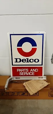 $1100 • Buy NOS Original Vintage AC Delco Parts Service Double Sided Metal Sign Hanging Kit