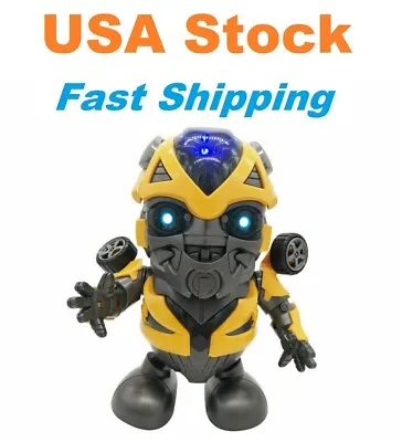 Dancing Robot Bumblebee Transformers Toy Figure Light & Music 8 ''H • $12.99