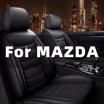 For MAZDA Car 5 Seat Covers Full Set PU Leather Front Rear Cushion Full Surround • $84.88