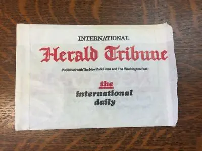 Vintage International Herald Tribune Newsweek Wax Paper Bag Envelope Advertising • $29.99