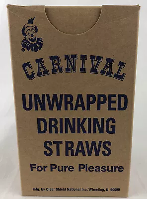 Carnival Straws 500 Unwraped Slim White Straw 5 5/8  Crafts Drink Mixer Vintage • $4