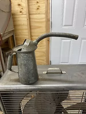 Vintage Galvanized 2 Qt Oil Can With Flexible Spout  • $16