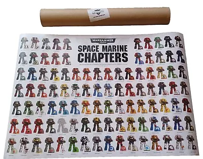 Games Workshop Warhammer 40000 Conquest Space Marine Chapters A3 Poster • £43.56