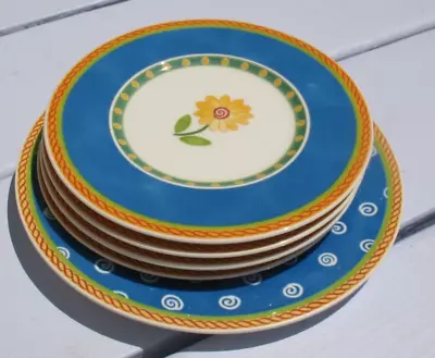 Villeroy & Boch Twist Clea Set 5:  Salad & Bread & Butter Dessert Sunflower Rare • $40