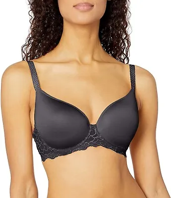 Simone Perele 271336 Women's Caresse 3D Plunge T Shirt Bra Black Size 36F • $75.65