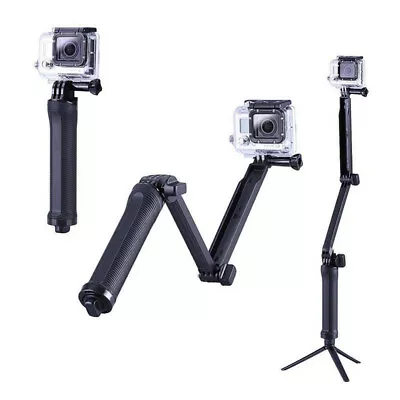 3 Way GoPro Tripod Selfie Stick Monopod Adjustable For Go Pro Hero 8 7 6 5 4 3 2 • $14.98