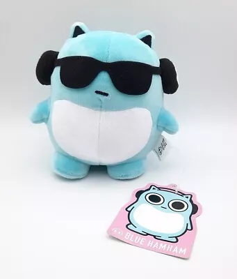 Blue HamHam Headphones Sunglasses 6  Mochi Plush Toy Stuffed • $30