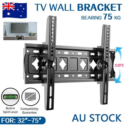$17.79 • Buy TV Wall Mount Bracket Tilt Slim 32 40 42 47 50 55 60 62 65 70 75 Inch LCD LED