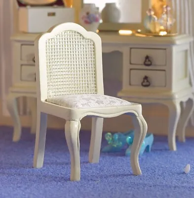 Dollhouse Miniature French-Style Cream Chair • $18.50