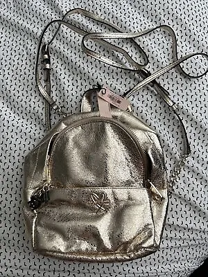 Victoria's Secret Gold Mini Backpack Strap And Chain NWT Discontinued • $50