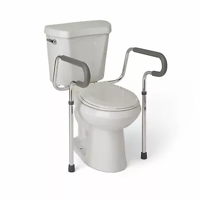 Medline 31 Inch Toilet Safety Rail With Adjustable Height - Silver • $39.99