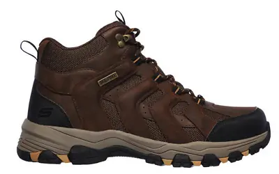 Skechers 'Selman Relodge' Men's Brown Leather Waterproof Hiker Boot 204076 • $79.99