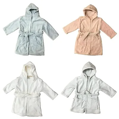 Baby Hooded Fleece Robe My 1st Years Boys Girls Toddler Dressing Gown RRP £23 • £8.95