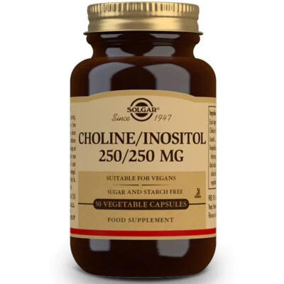 £13.40 • Buy Solgar Choline Inositol 250/250mg 50 Capsules Vegan Vegetarian Dairy,Gluten Free