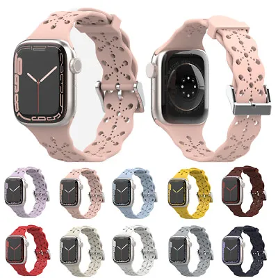 $10.52 • Buy Silicone Sport Strap For Apple Watch Band 38/40/42/44mm Series SE 7 6 5 4 3 2 1