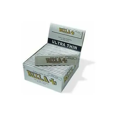 RIZLA SILVER KING SIZE CIGARETTE ROLLING PAPERS 110mm ROLL YOUR OWN KINGSIZE • £24.69