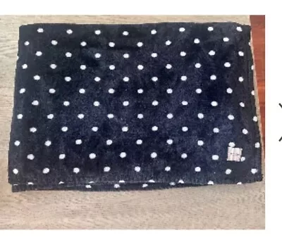 Kate Spade Decorative Throw Plush Blanket Polka Dot Luxury 50.5  X 71  Blue Soft • $38