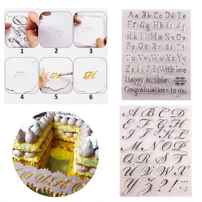 Alphabet Embosser Stamp Cake Decor Baking Bakeware Letters Tools Nice Letter New • £6.24