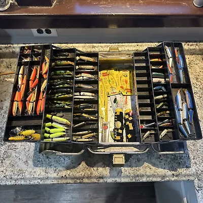 UMCO 1000 US Tackle  BOX W/GREAT RAPALA FISHING LURES - About 100 PCs Walleye • $40