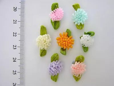 £3.06 • Buy 80 Ribbon Cluster Flowers,( 2 Packs) 7 Colours & Assorted To Choose From.