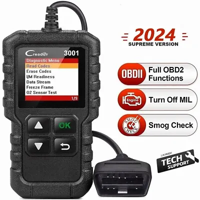 LAUNCH Car Engine Diagnostic Scanner OBD2 CAN EOBD Fault Code Reader Clear Tool • £17.99