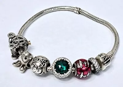 Pandora Silver Bracelet With Charms 31.9g • $199