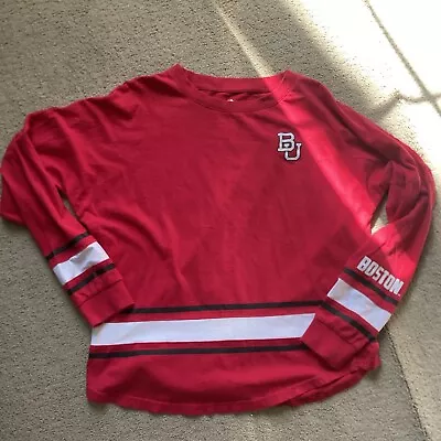 Colosseum Boston University Womens Red Tee T-Shirt Red BU Top Terriers S Hockey • $12