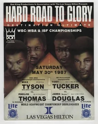 1987 Mike Tyson V Thomas Buster Douglas V Tucker Program 5/30 Las Vegas Ex/MT • $175.96
