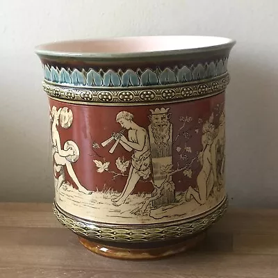 Mettlach Villeroy & Boch Renaissance Style Bacchanalian Revel Scenes Jardiniere • $388