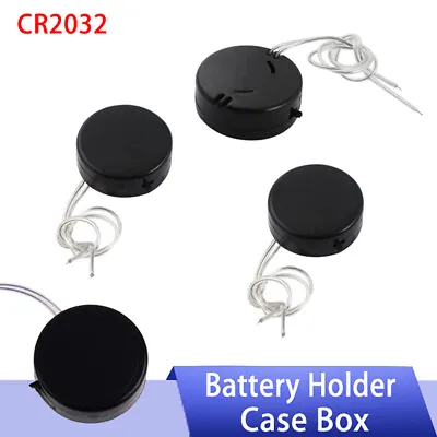 CR2032 6V Button Coin Cell Rounded Battery Holder Case Box On Off Switch Black • £1.67