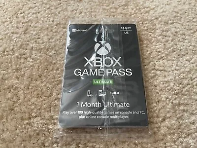Xbox Gamepass Ultimate Cards 14.99 Sealed Pack Of 10 No Balance/Not Activated • $25