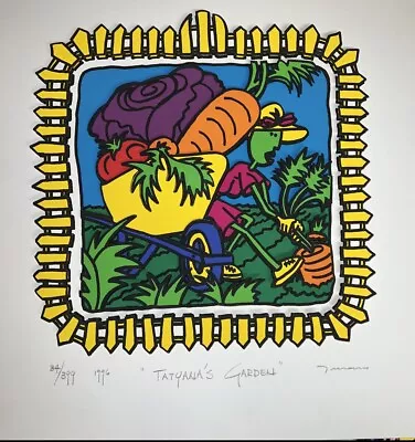 “Tatyana’s Garden” By Robert Turano   3-D Lithograph (James Rizzi Apprentice) • $295