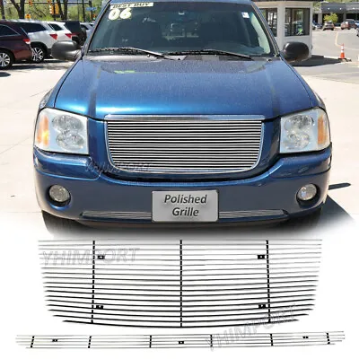 Chrome Grille Fits GMC Envoy 2002-2009 Main Upper Lower Bumper Aluminum Grill • $79.99