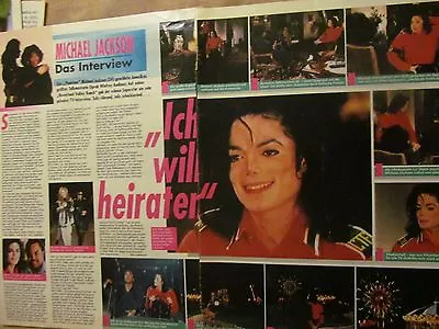 Michael Jackson The Jackson Five Full Page Vintage Clipping German Magazine • $1.99