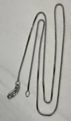 $189.99 • Buy Vintage 14k White Gold Kitsinian 16” Inch 1mm Box Chain