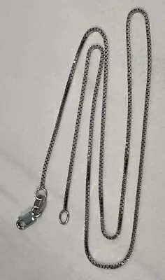 Vintage 14k White Gold Kitsinian 16” Inch 1mm Box Chain • $189.99